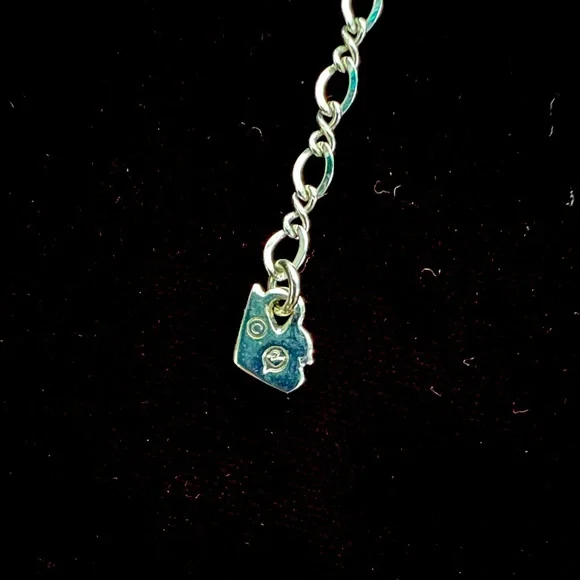 Swarovski Necklace - Asymmetrical Circles - Silver tone - Picture 6 of 7